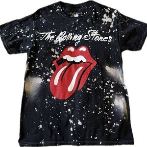 The Rolling Stones Men’s Small Black and Red Graphic T-Shirt